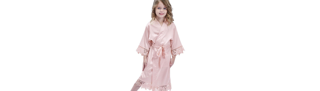 Silk dressing 2025 gown kids