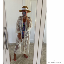 Load image into Gallery viewer, Fedora fringe Straw Sun hat