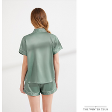 Load image into Gallery viewer, Satin Shorty Pyjamas - Sage