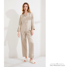 Load image into Gallery viewer, Long Satin Pyjamas - Oatmeal
