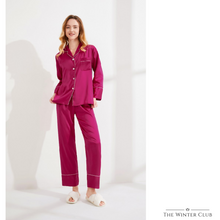Load image into Gallery viewer, Long Satin Pyjamas - Hot Pink