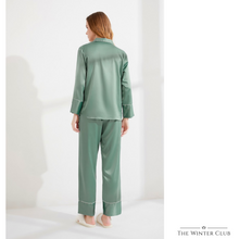 Load image into Gallery viewer, Long Satin Pyjamas - Sage