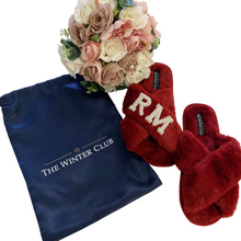 Load image into Gallery viewer, Faux Fur Crossover personalised slippers