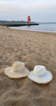 Load image into Gallery viewer, Fedora fringe Straw Sun hat
