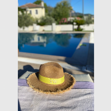 Load image into Gallery viewer, Fedora fringe Straw Sun hat