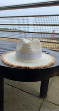 Load image into Gallery viewer, Fedora fringe Straw Sun hat