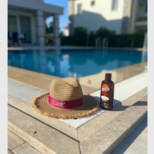 Load image into Gallery viewer, Fedora fringe Straw Sun hat