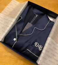 Load image into Gallery viewer, Satin Shorty Pyjamas - Navy