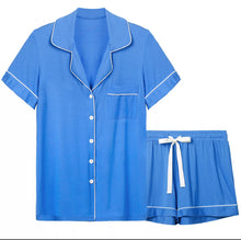 Load image into Gallery viewer, Cotton Shorty Pyjamas - Royal Blue