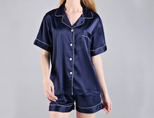 Load image into Gallery viewer, Satin Shorty Pyjamas - Navy