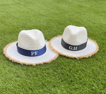 Load image into Gallery viewer, Fedora fringe Straw Sun hat
