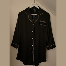 Load image into Gallery viewer, Satin Night Shirt - Onyx