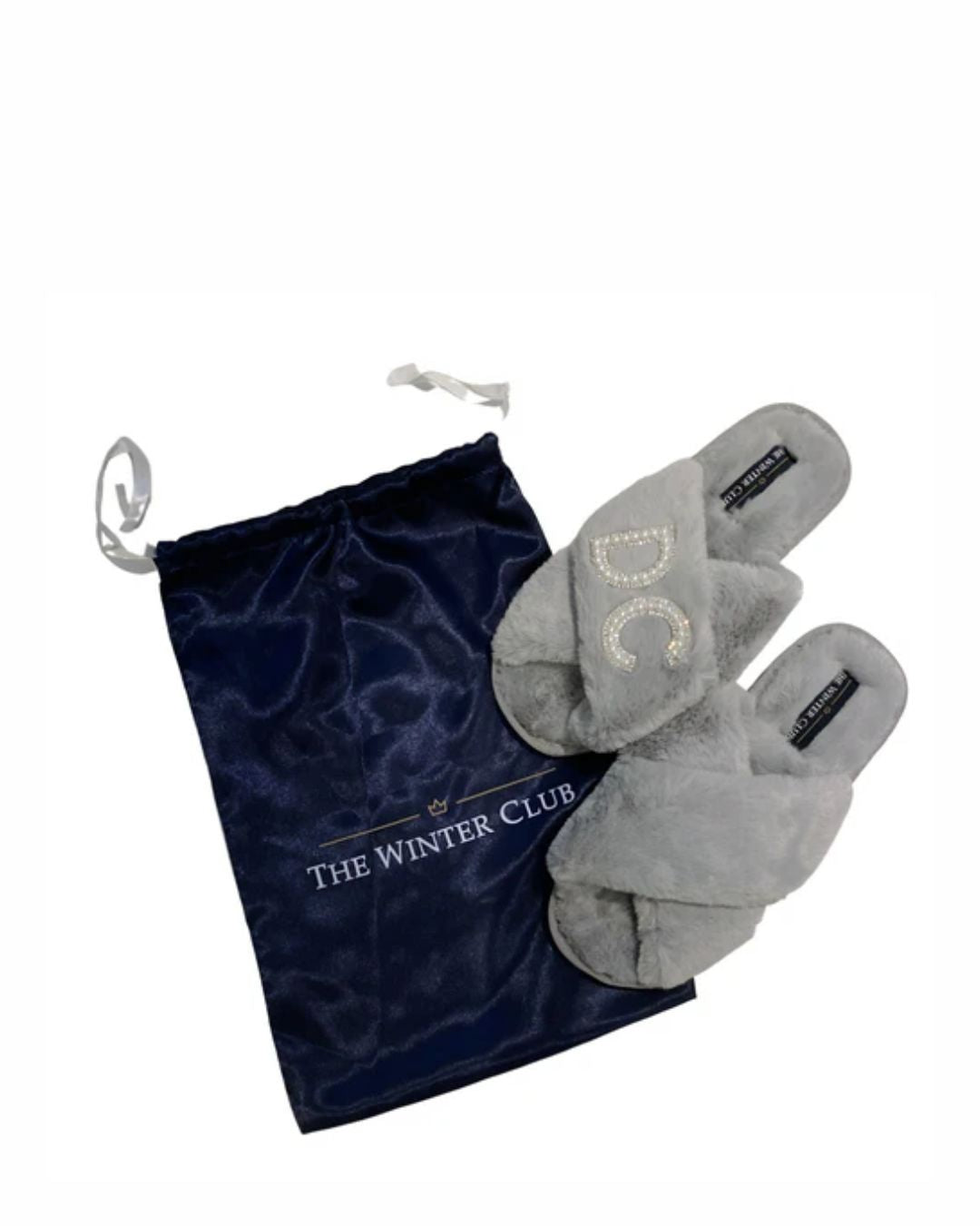 Faux Fur Crossover personalised slippers