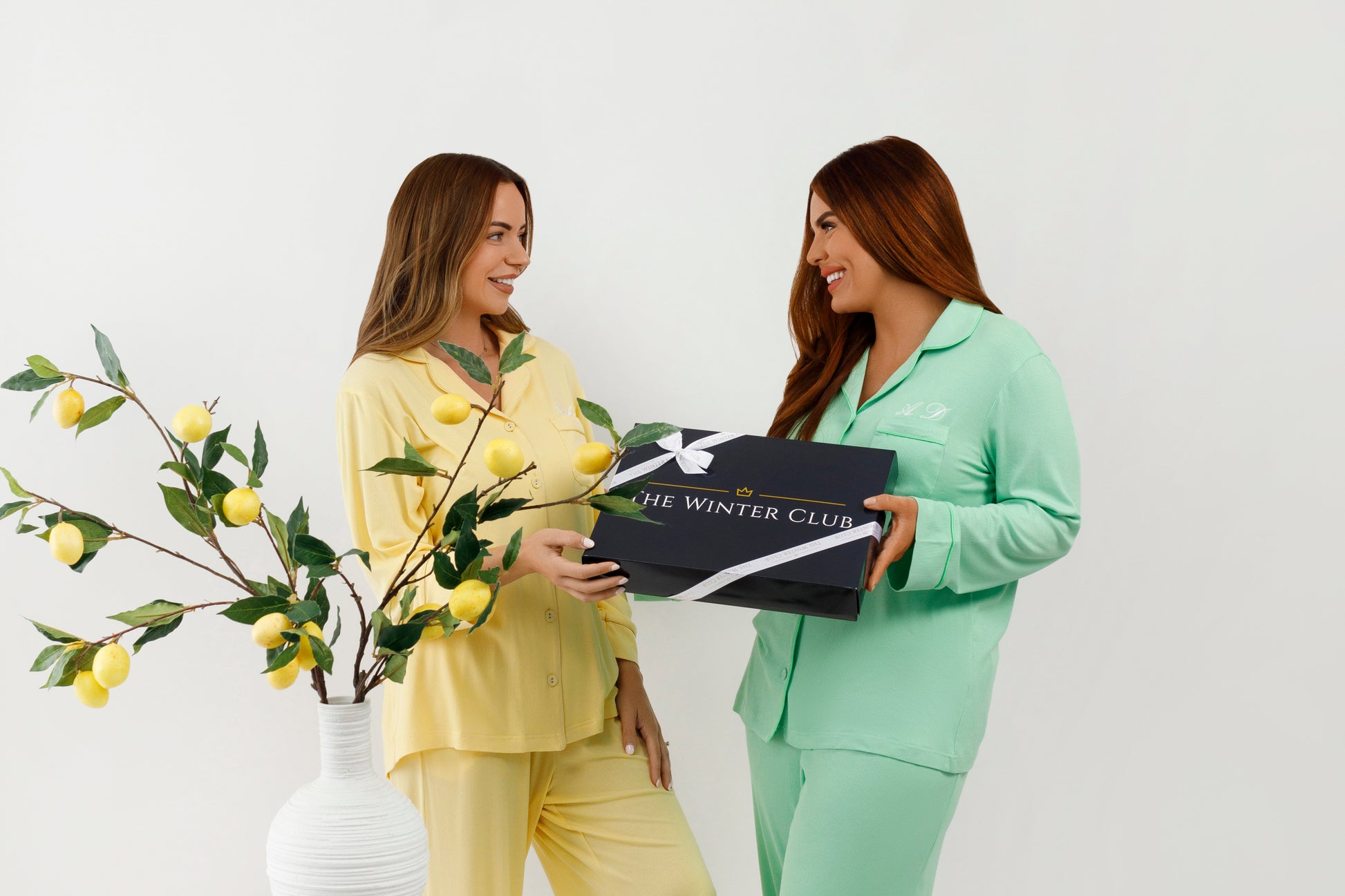 Long Rib Rayon Slouch Pyjamas- Pistachio