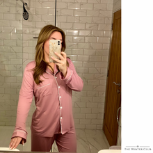 Load image into Gallery viewer, Long Cotton Pyjamas - Rose Pink

