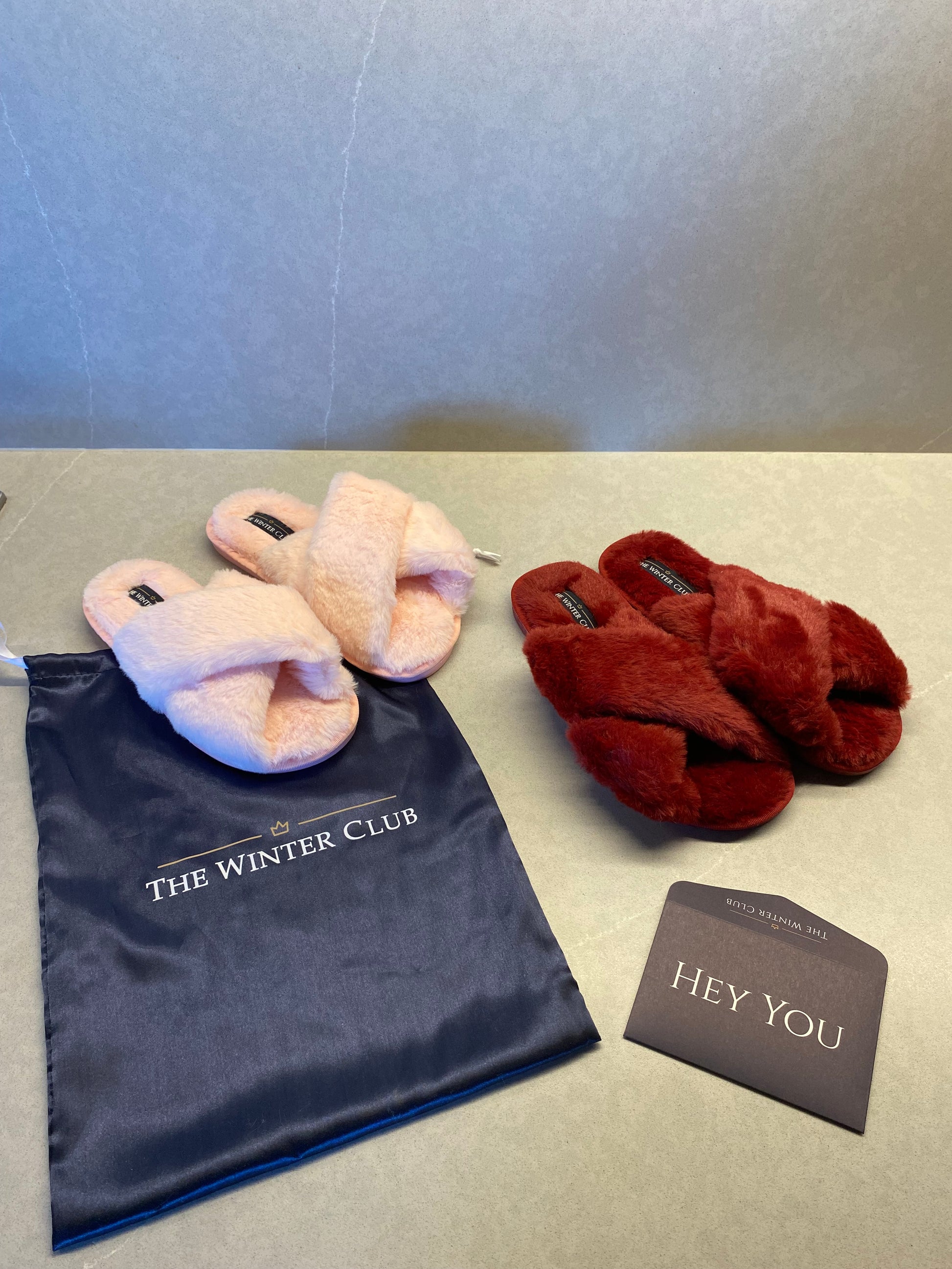 Bridal Faux Fur Crossover personalised slippers