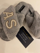 Load image into Gallery viewer, Faux Fur Crossover personalised slippers
