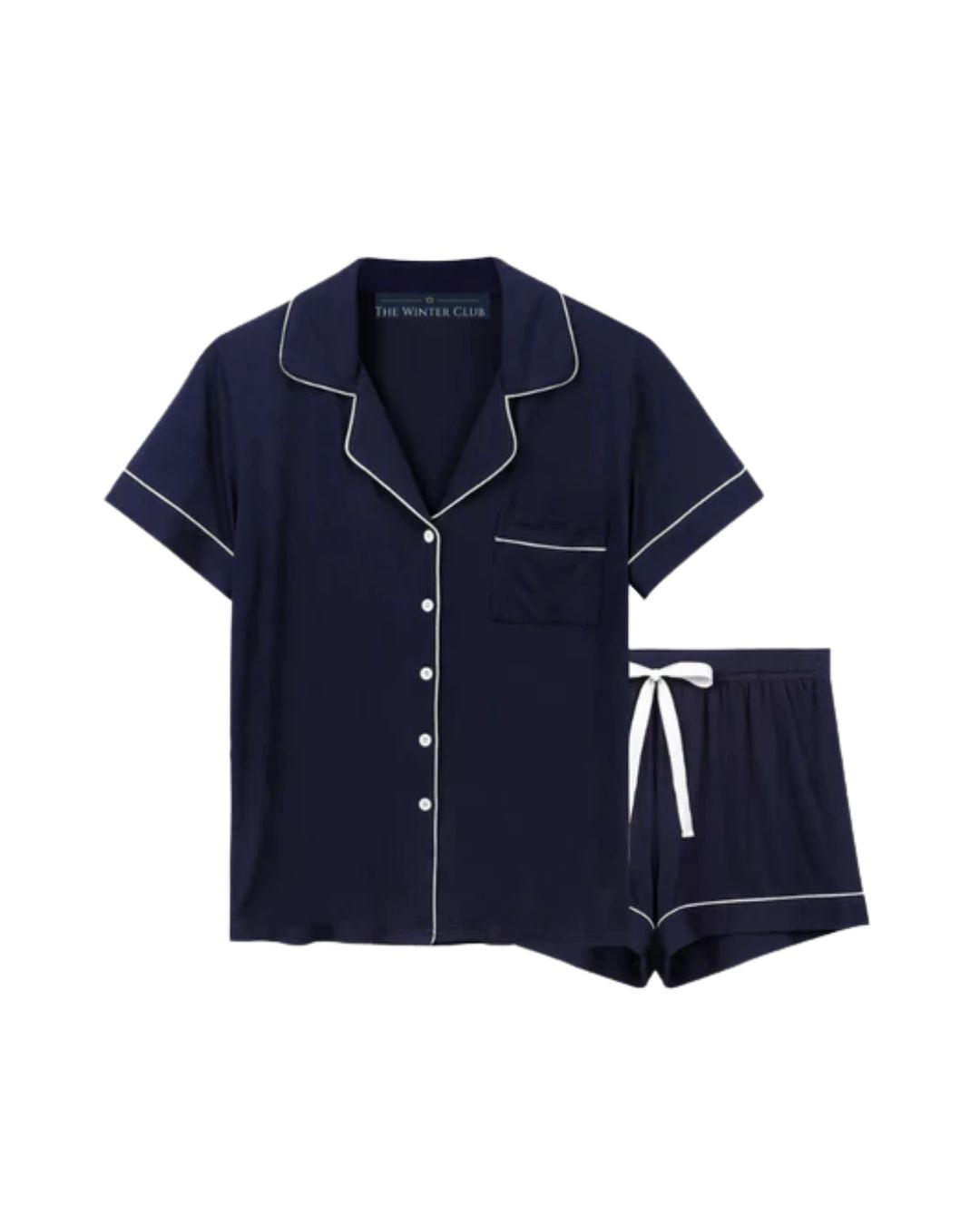 Cotton Shorty Pyjamas - Navy