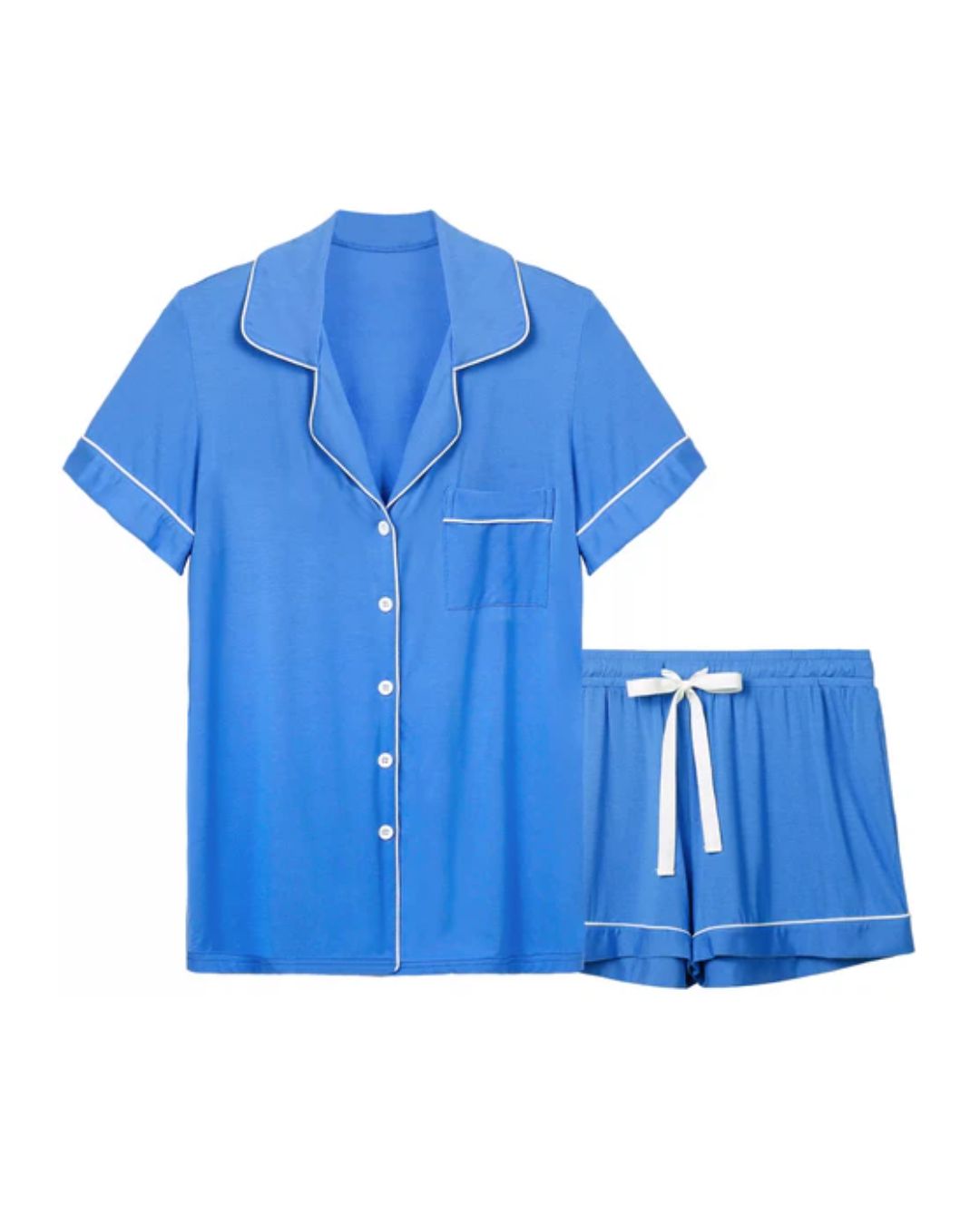 Cotton Shorty Pyjamas - Royal Blue