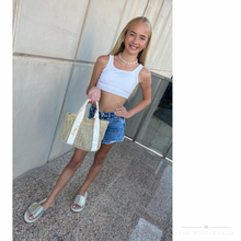Load image into Gallery viewer, Straw Mini Tote Bag
