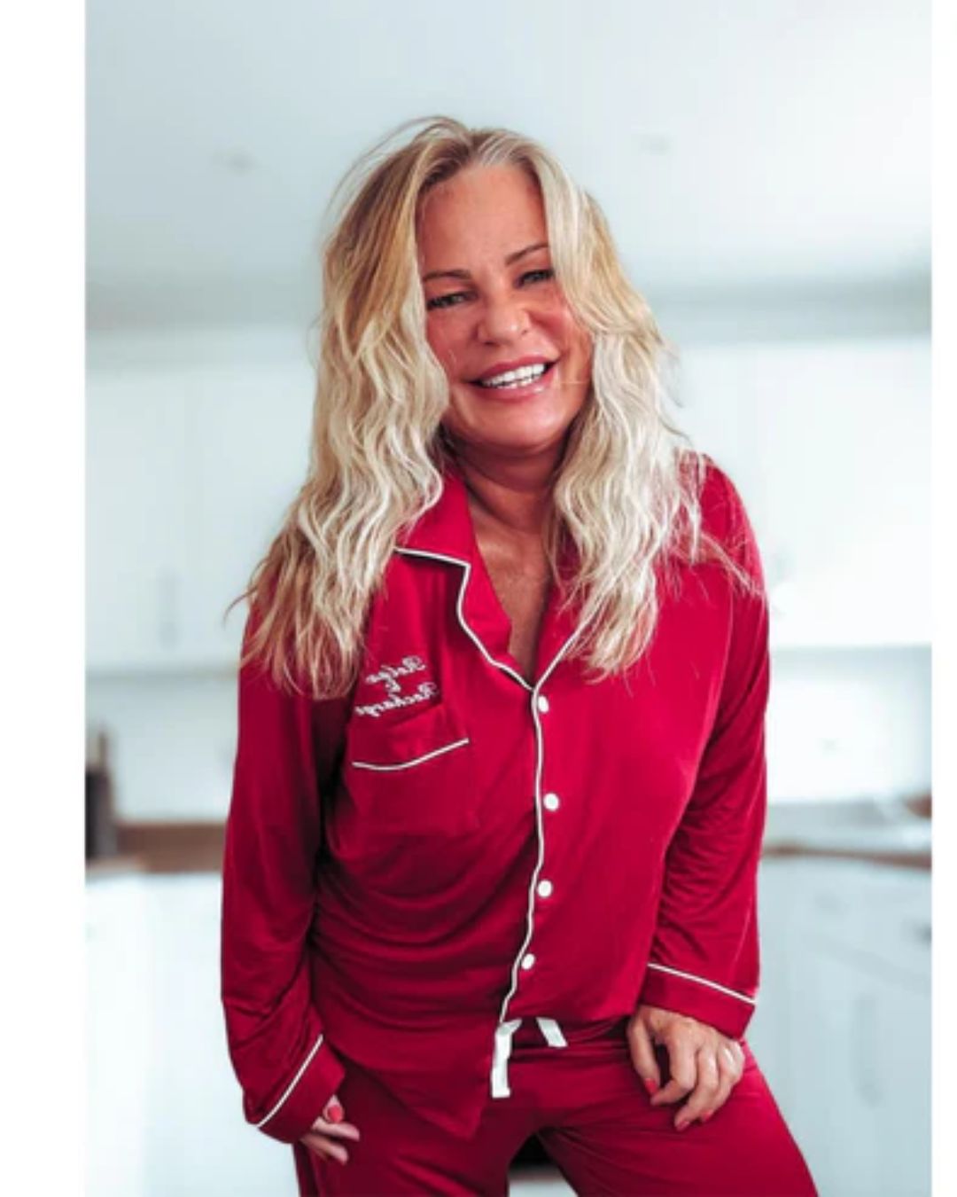 Long Cotton Pyjamas - Red