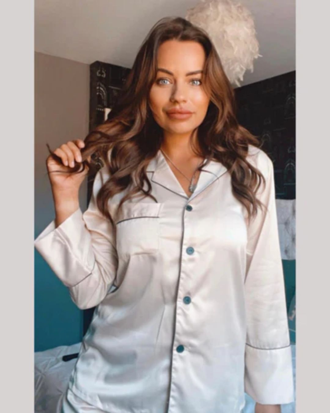 Long Satin Pyjamas - Champagne