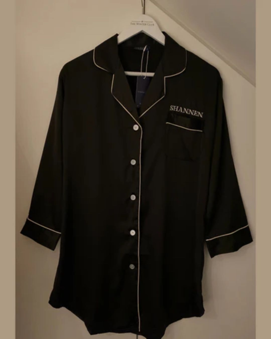 Satin Night Shirt - Onyx