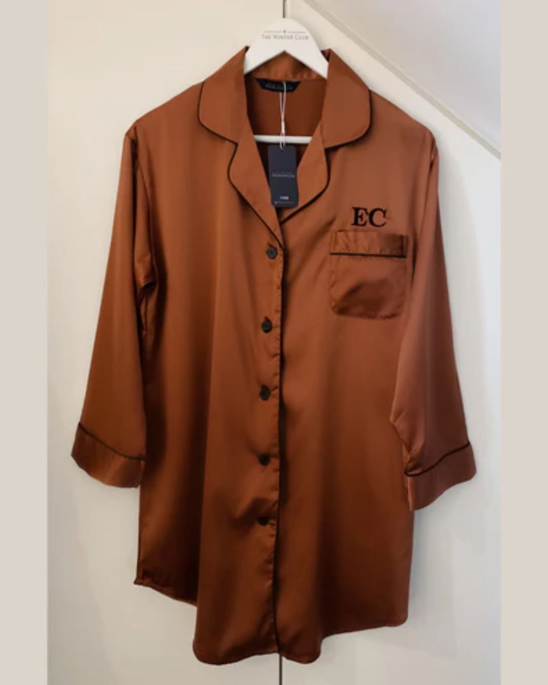 Satin Night Shirt - Copper