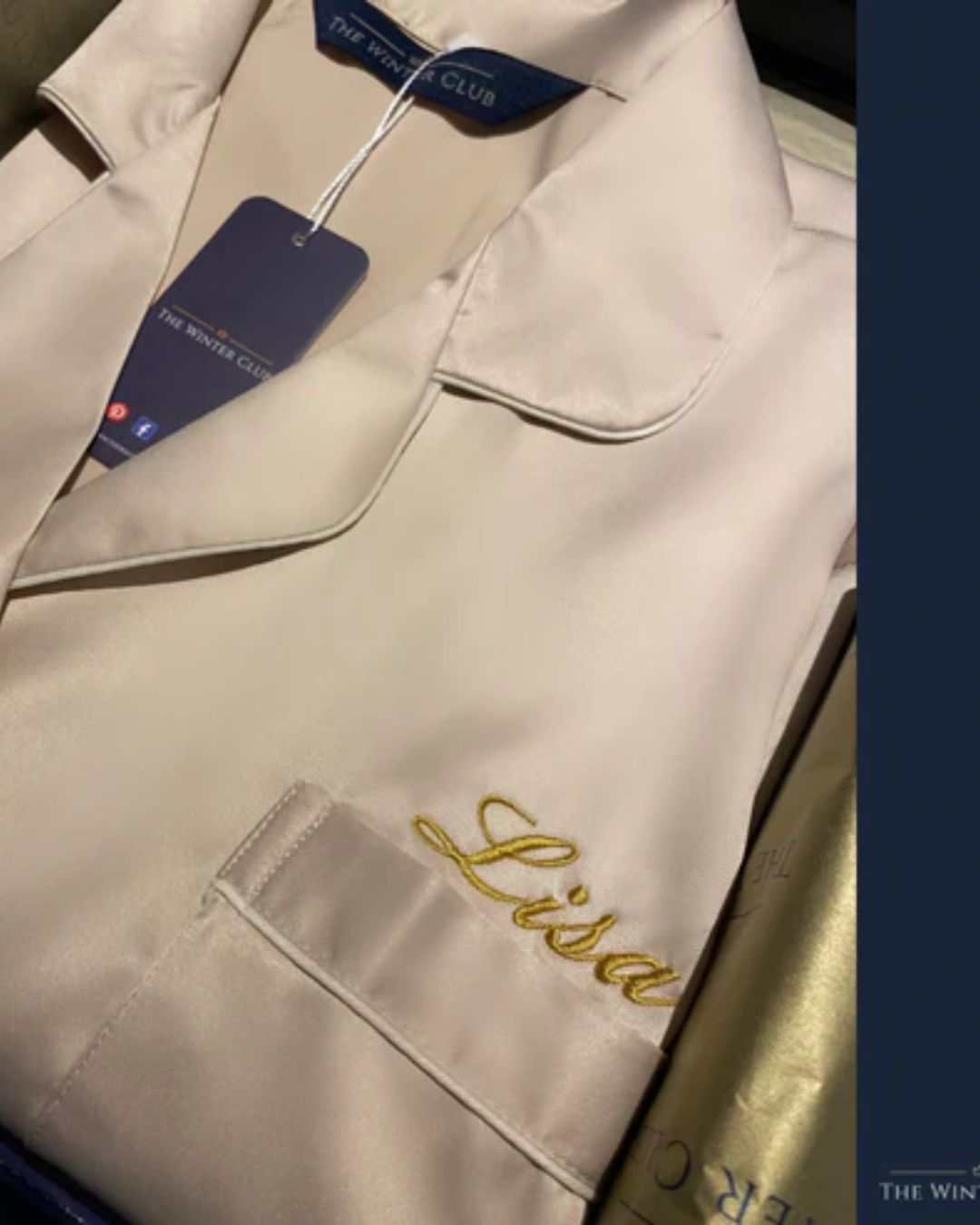 Satin Night Shirt - Champagne