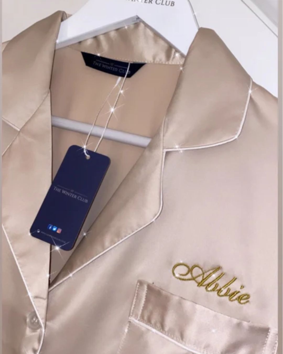 Satin Night Shirt - Champagne