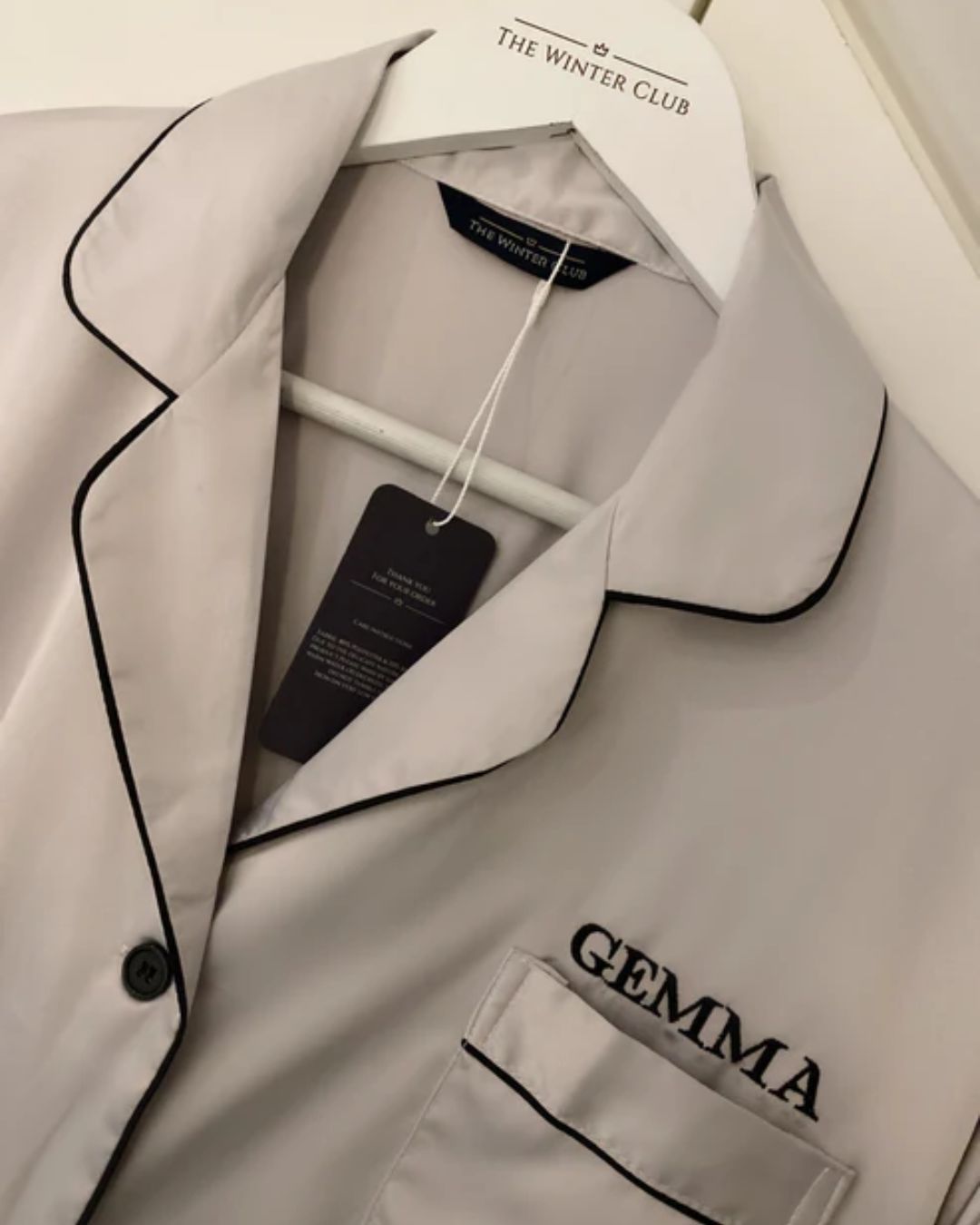 Satin Night Shirt - Silver