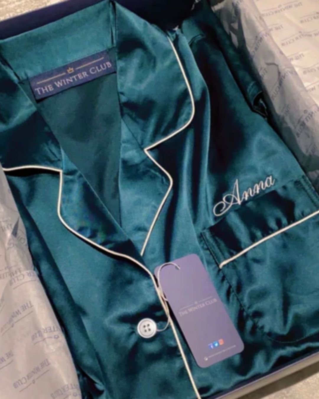 Satin Night Shirt - Emerald