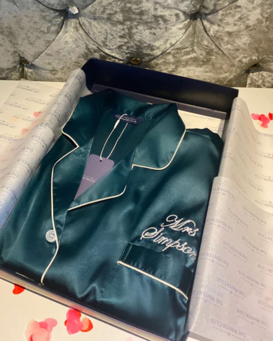 Satin Night Shirt - Emerald