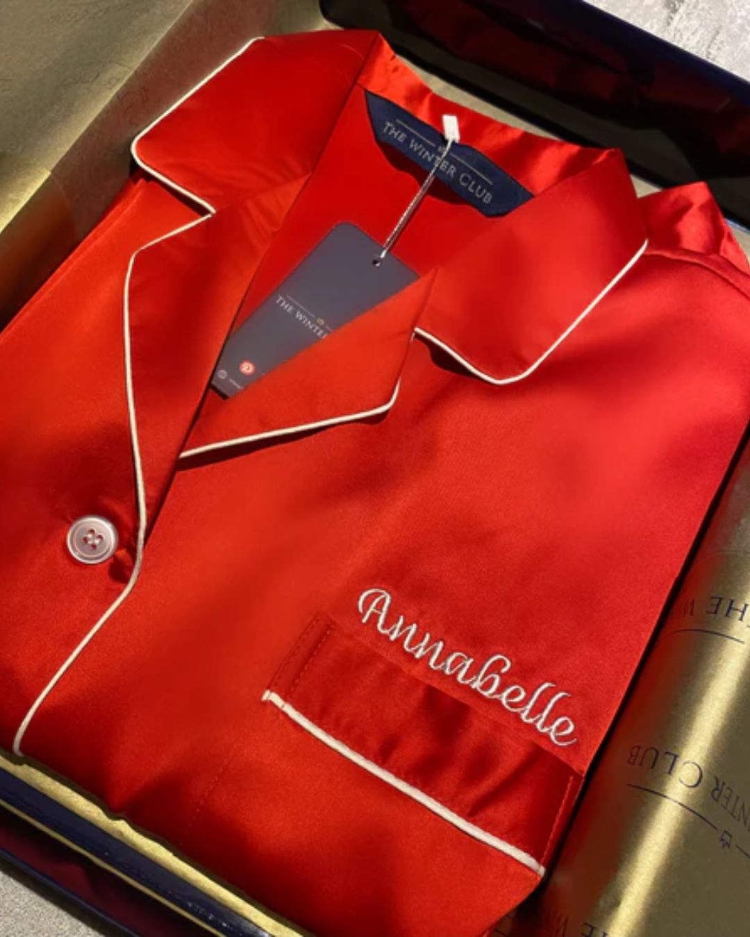 Satin Night Shirt - Red