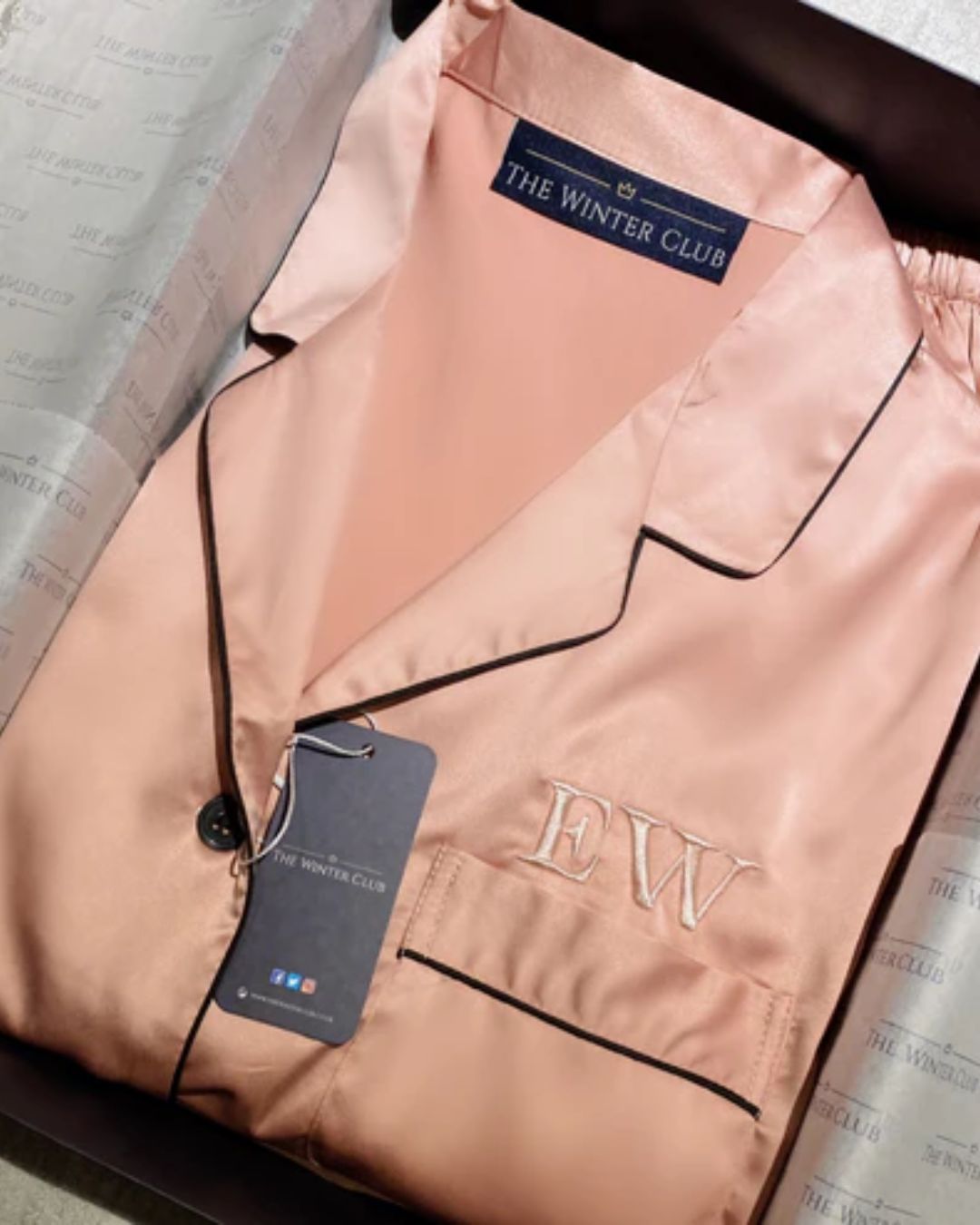 Long Satin Pyjamas - Rose Pink