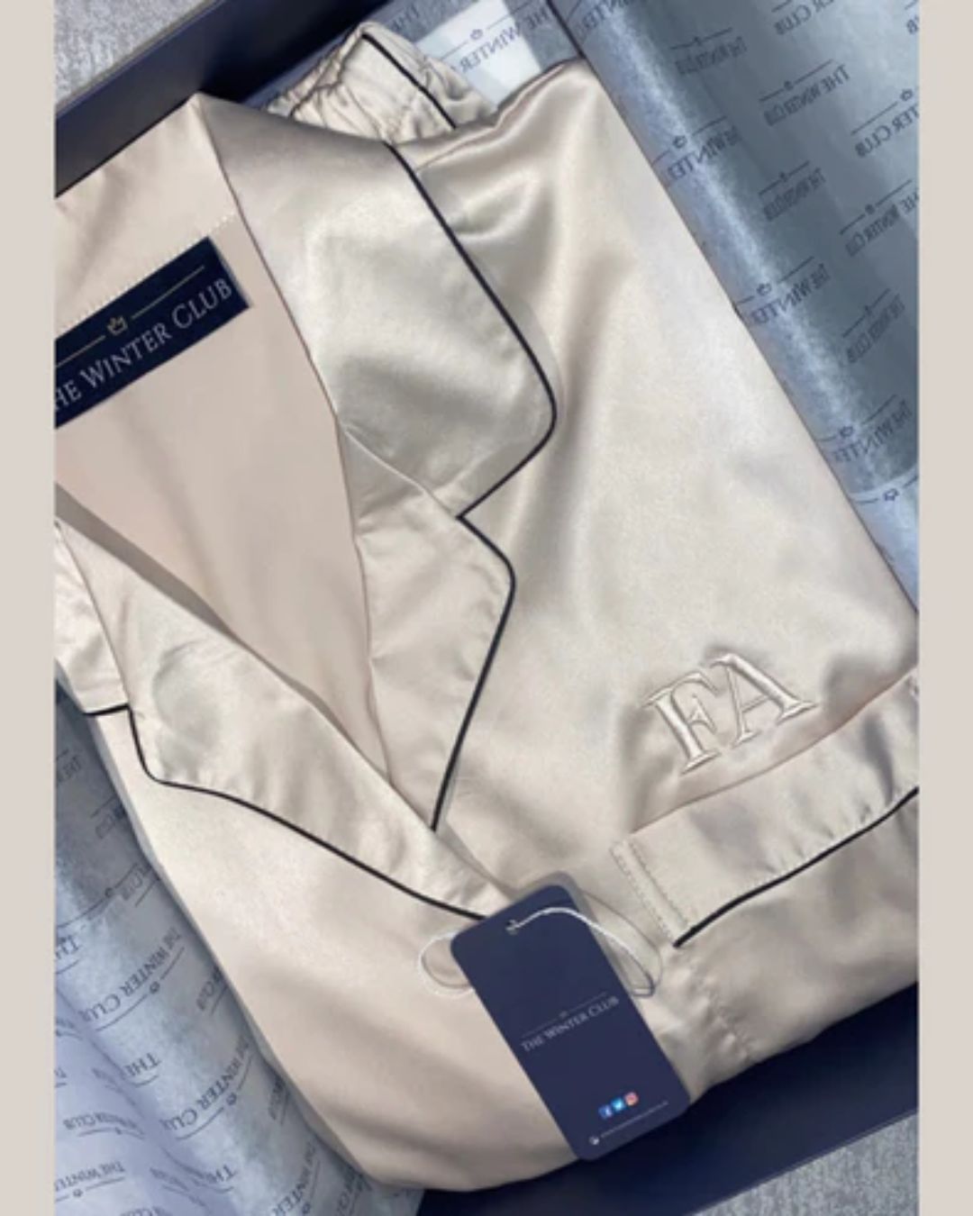 Long Satin Pyjamas - Champagne