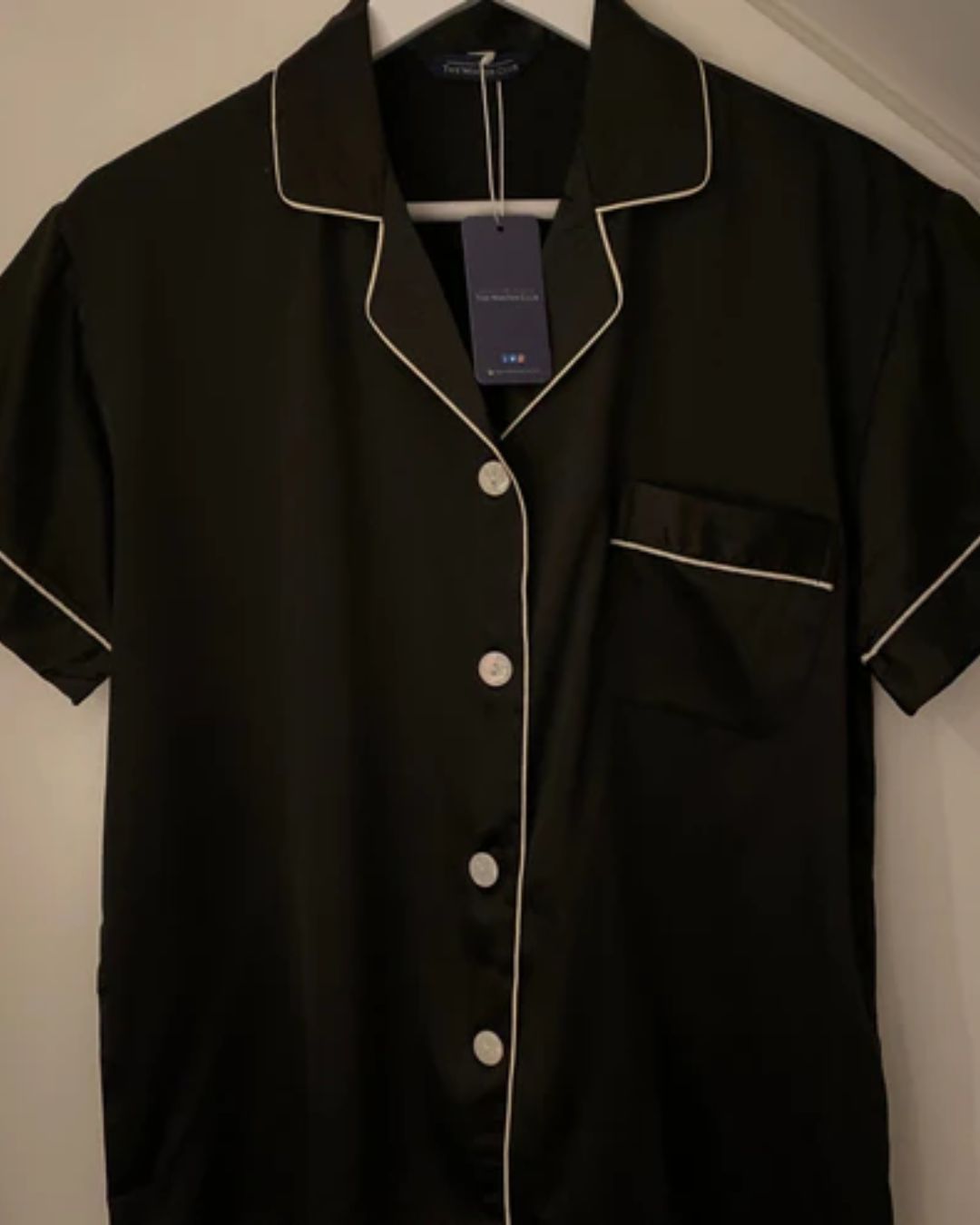 Satin Shorty Pyjamas - Onyx