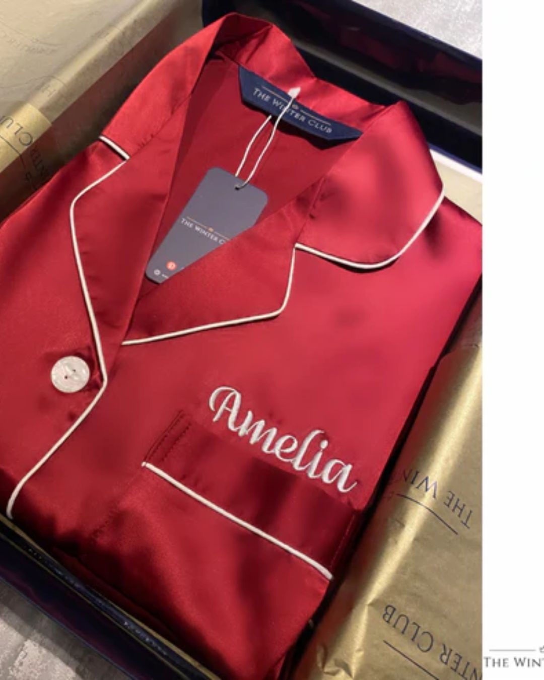 Satin Shorty Pyjamas - Burgundy