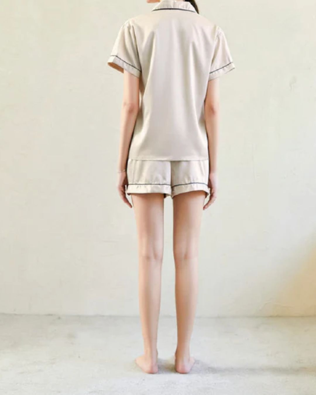 Satin Shorty Pyjamas - Champagne