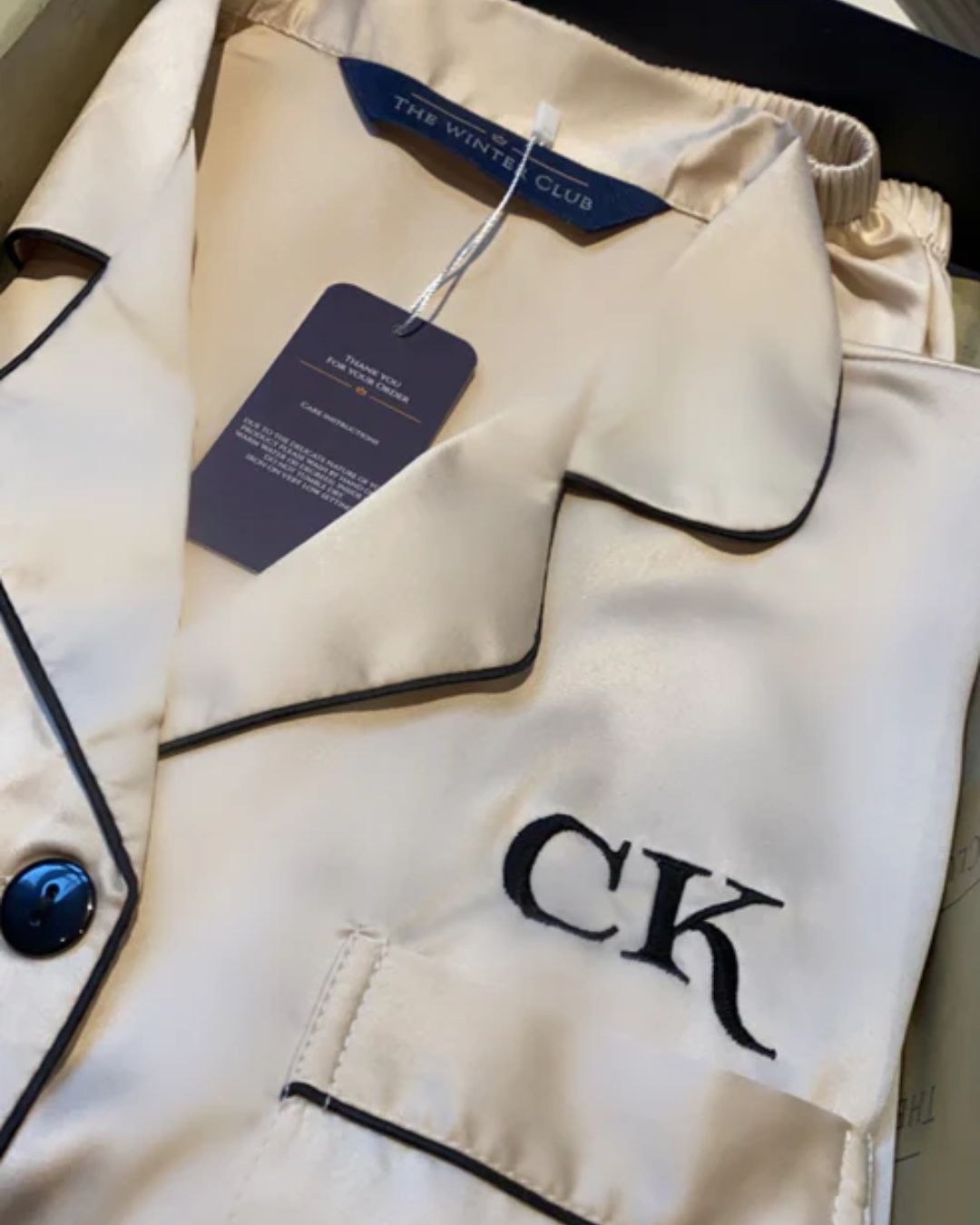 Satin Shorty Pyjamas - Champagne