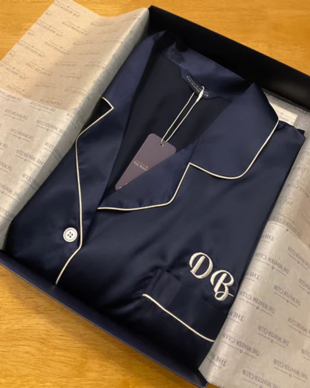 Satin Shorty Pyjamas - Navy