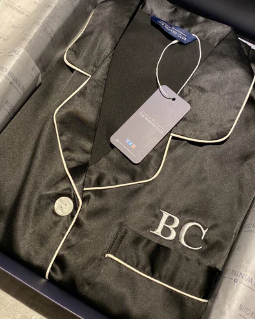 Satin Shorty Pyjamas - Onyx