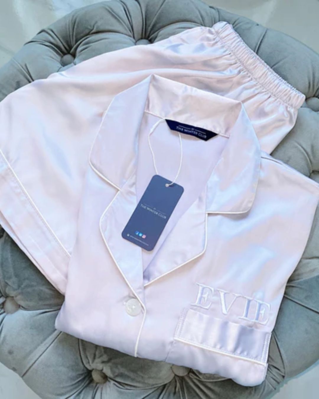 Satin Shorty Pyjamas - Silver