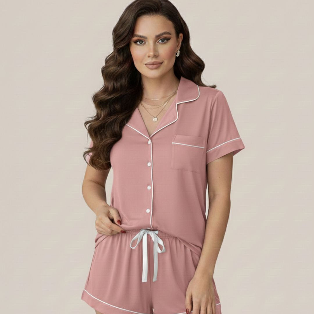 Cotton Shorty Pyjamas - Rose Pink