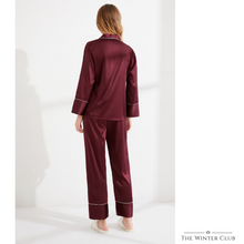 Load image into Gallery viewer, Long Satin Pyjamas - Plum
