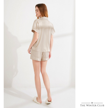 Load image into Gallery viewer, Satin Shorty Pyjamas - Oatmeal

