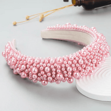 Load image into Gallery viewer, pearl headband  pink
