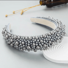 Load image into Gallery viewer, pearl headband silver
