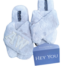 Load image into Gallery viewer, Faux Fur Crossover personalised slippers
