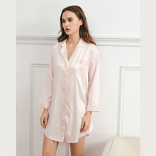 Load image into Gallery viewer, Satin Night Shirt - Blush
